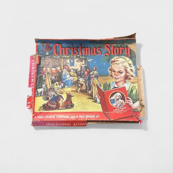 Vintage The Christmas Story Book 1952 by Ruth S. Gray Original Box Hymn Book - Picture 1 of 10